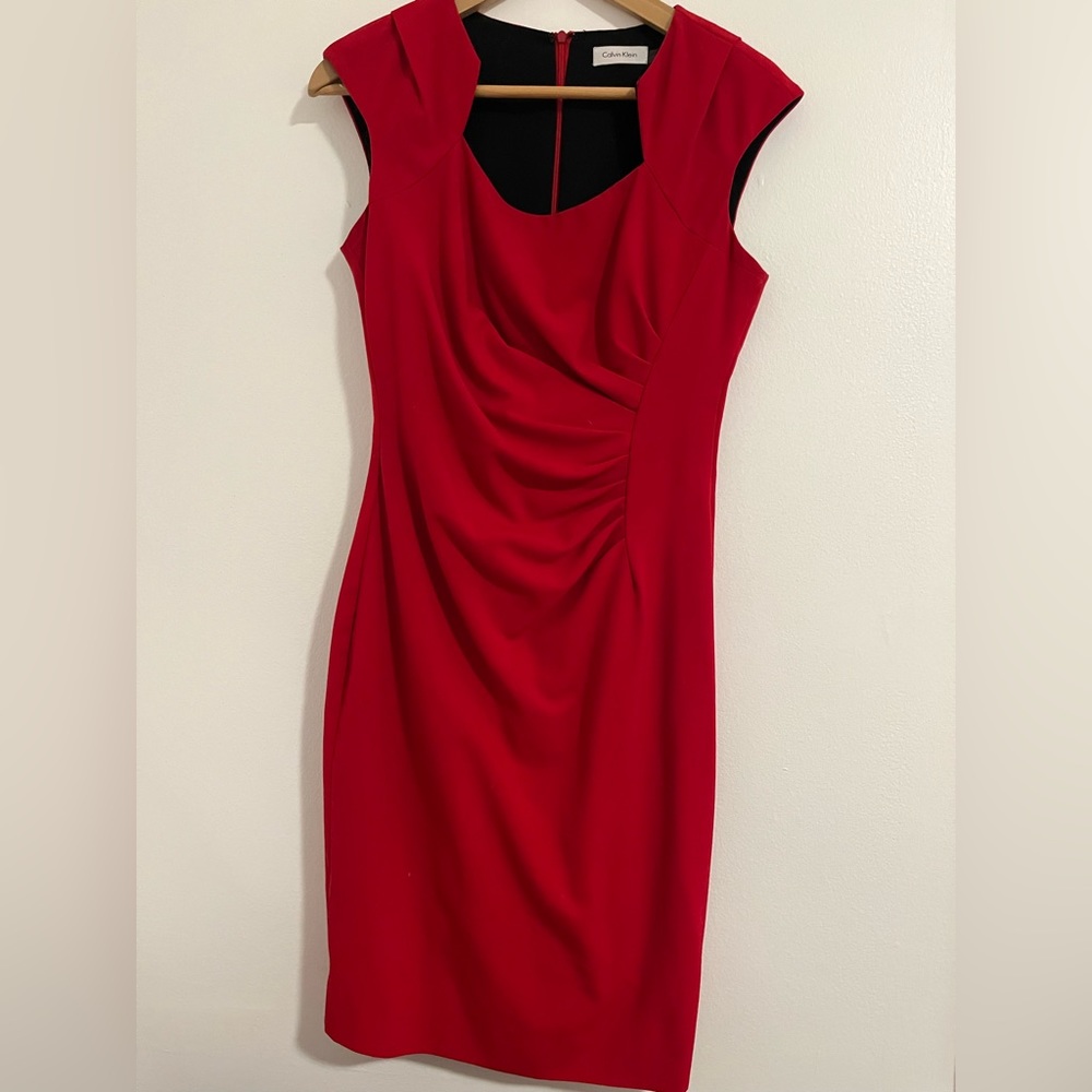 Sexy little red Calvin Klein dress.